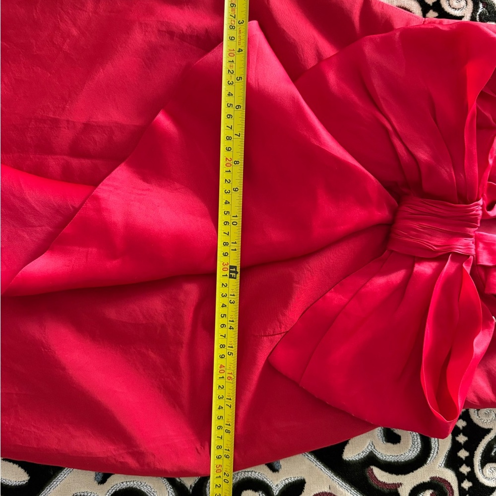 Alexia María Amelie Silk Ruffled Bow-Back Mermaid Gown Size 12 - Picture 11 of 12